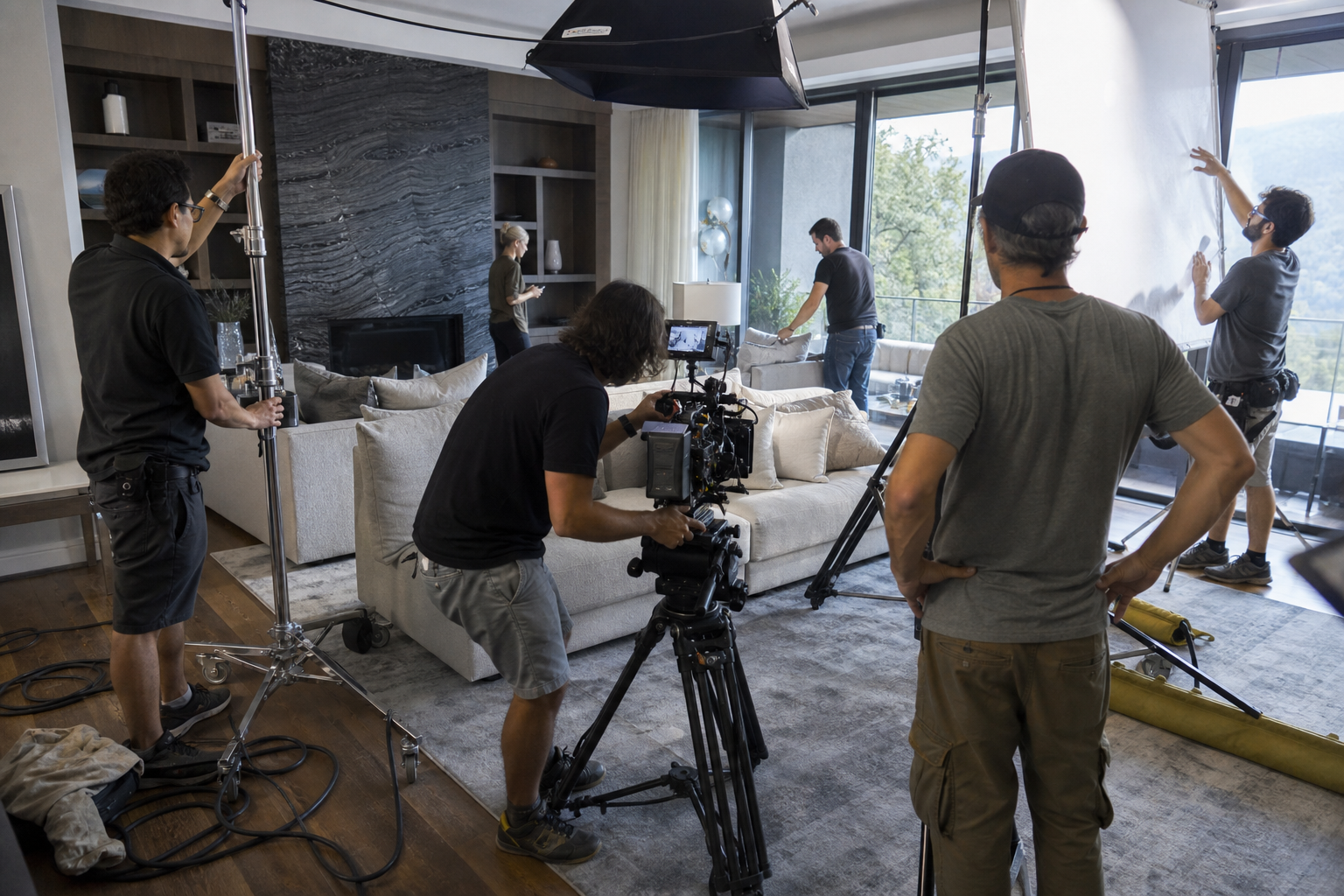 Commercial film crew
